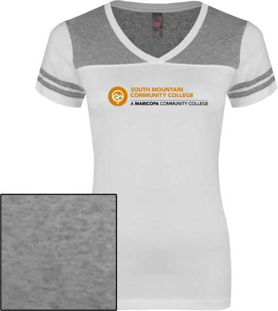 South Mountain Ladies Juniors Varsity V Neck Tee Primary Mark - ONLINE ONLY