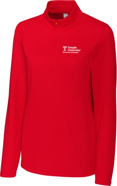 Temple C&B Womens Clique Ice Pique Half Zip Fox School of Business - Temple University - ONLINE ONLY