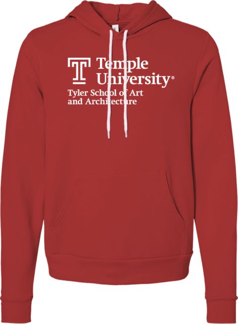 Temple Bella + Canvas Fleece Hood Tyler School of Art and Architecture - Temple University - ONLINE ONLY