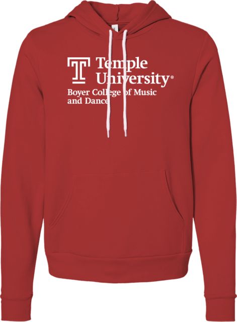 Temple Bella + Canvas Fleece Hood Boyer College of Music and Dance - Temple University - ONLINE ONLY