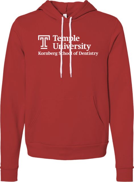 Temple Bella + Canvas Fleece Hood Kornberg School of Dentistry - Temple University - ONLINE ONLY