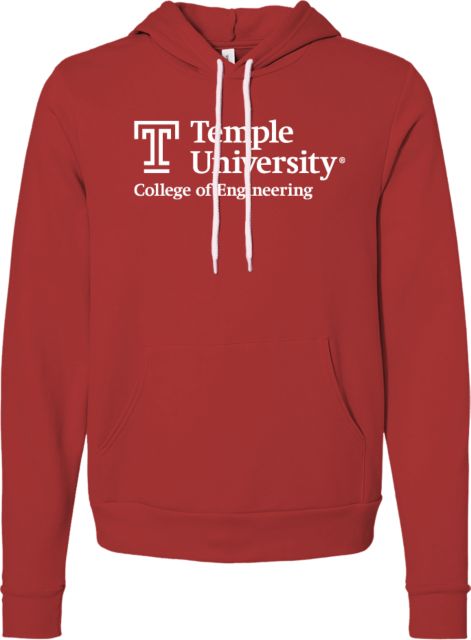 Temple Bella + Canvas Fleece Hood College of Engineering - Temple University - ONLINE ONLY