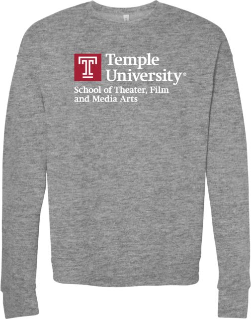 Temple Bella + Canvas Fleece Crew School of Theater Film and Media Arts - Temple University - ONLINE ONLY