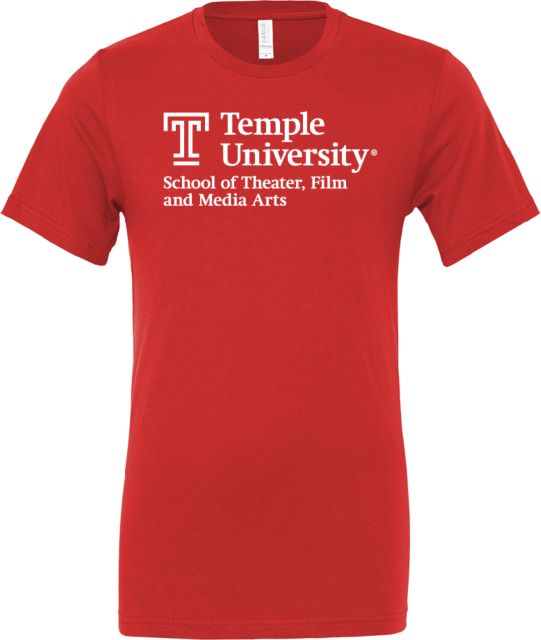 Temple Bella + Canvas Jersey Cotton T Shirt School of Theater Film and Media Arts - Temple University - ONLINE ONLY
