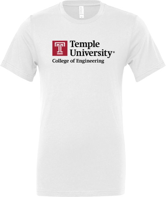 Temple Bella + Canvas Jersey Cotton T Shirt College of Engineering - Temple University - ONLINE ONLY