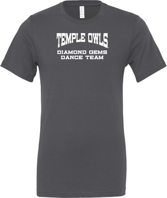 Temple Bella + Canvas Jersey Cotton T Shirt Diamond Gems Dance Team - Temple University - ONLINE ONLY