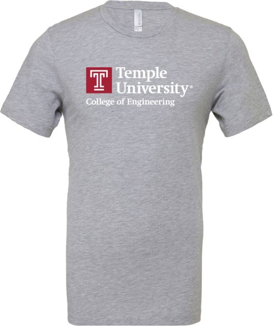 Temple Bella + Canvas CVC T Shirt College of Engineering - Temple University - ONLINE ONLY