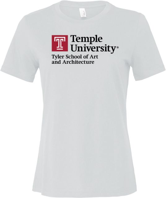 Temple Bella + Canvas Womens Relaxed Cotton T Shirt Tyler School of Art and Architecture - Temple University - ONLINE ONLY