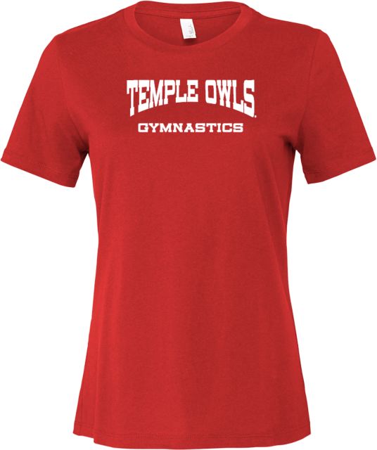 Temple Bella + Canvas Womens Relaxed Cotton T Shirt Gymnastics - Temple University - ONLINE ONLY