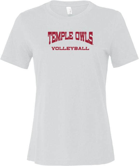 Temple Bella + Canvas Womens Relaxed Cotton T Shirt Volleyball - Temple University - ONLINE ONLY