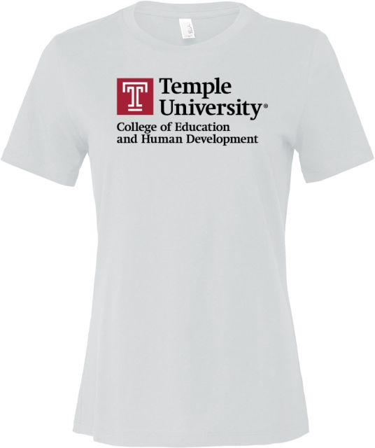 Temple Bella + Canvas Womens Relaxed Cotton T Shirt College of Education and Human Development - Temple University - ONLINE ONLY