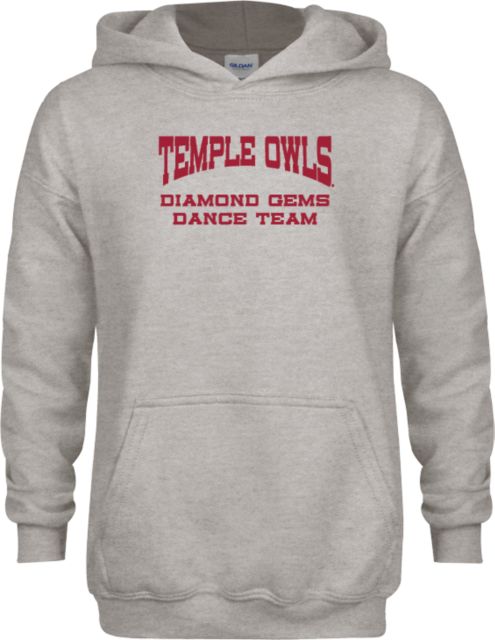 Temple Youth Fleece Hood Diamond Gems Dance Team - Temple University - ONLINE ONLY