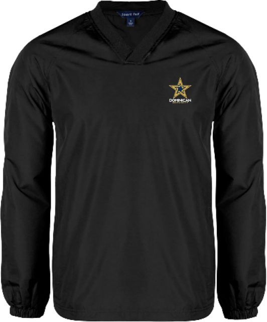 Dominican V Neck Raglan Windshirt Dominican University with Star Stacked - ONLINE ONLY