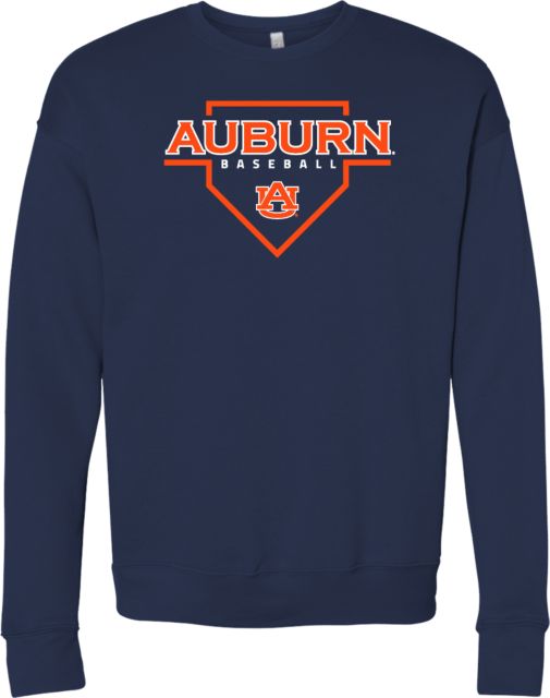 Auburn Bella + Canvas Fleece Crew Auburn Baseball Homeplate - ONLINE ONLY
