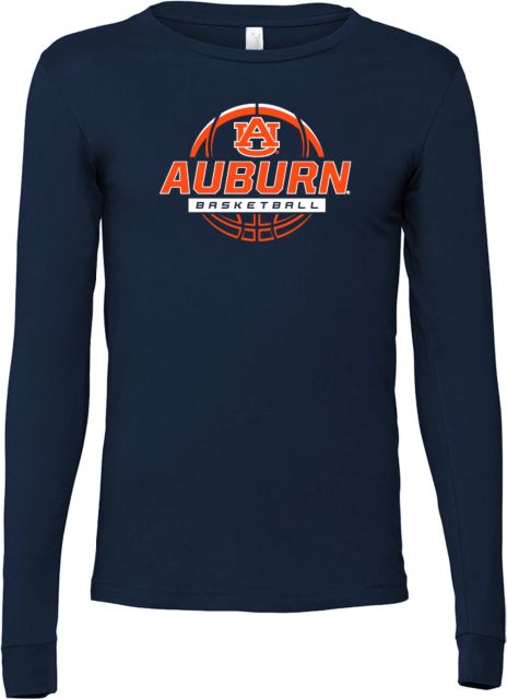 Auburn Bella + Canvas Jersey Cotton Long Sleeve T Shirt Auburn Basketball - ONLINE ONLY