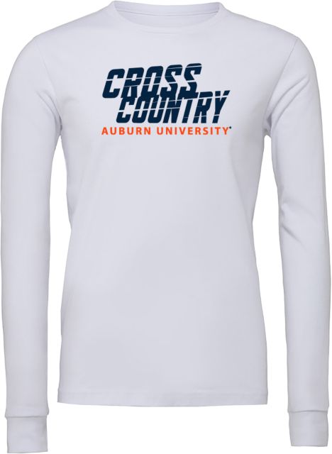 Auburn Bella + Canvas Jersey Cotton Long Sleeve T Shirt Auburn Cross Country - ONLINE ONLY