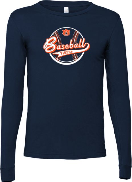 Auburn Bella + Canvas Jersey Cotton Long Sleeve T Shirt Tigers Baseball - ONLINE ONLY