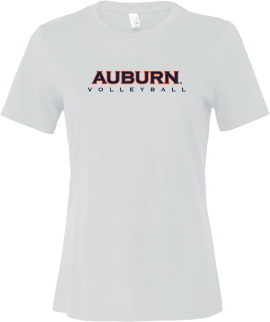 Auburn Bella + Canvas Womens Relaxed Cotton T Shirt Auburn Volleyball - ONLINE ONLY