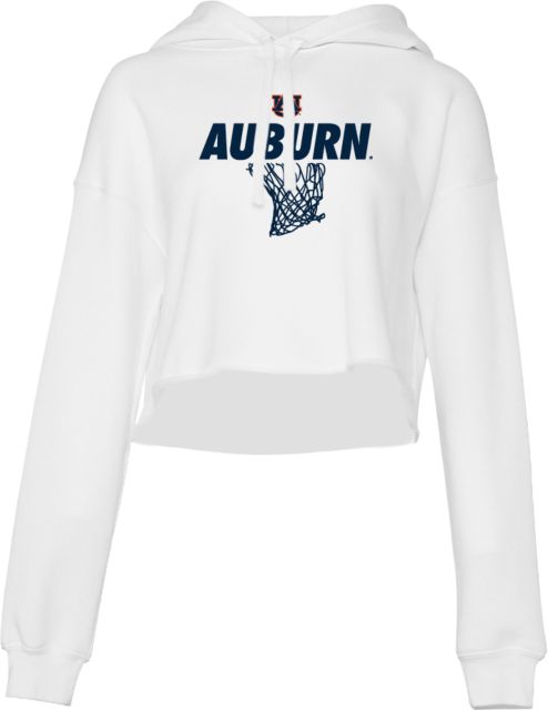 Auburn Bella + Canvas Womens Cropped Fleece Hood Auburn Basketball - ONLINE ONLY
