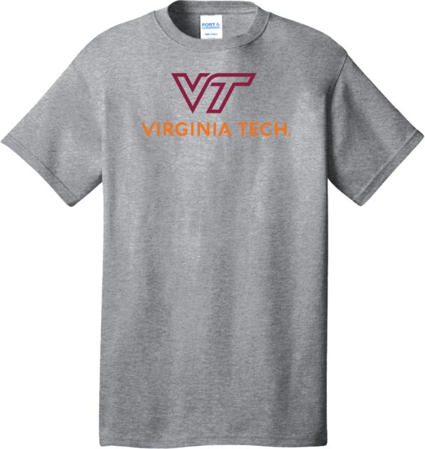 Virginia Tech Univ Extended Athletic Heather T Shirt Primary Institutional Mark - ONLINE ONLY