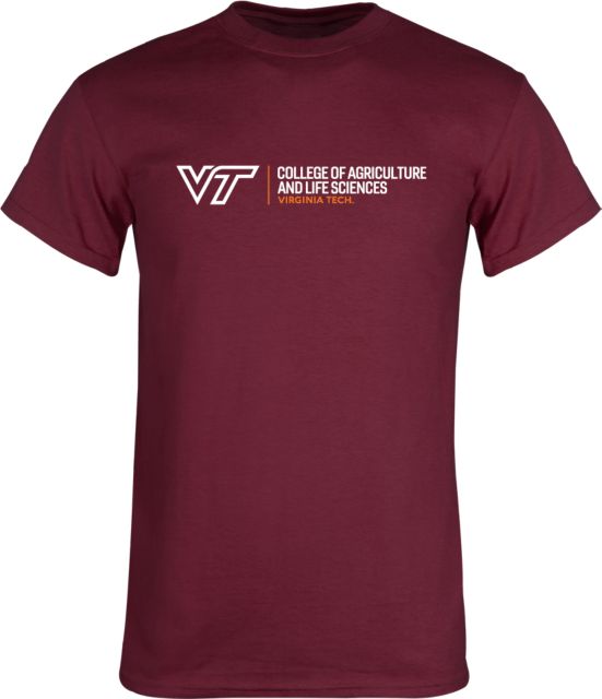 Virginia Tech T Shirt College of Agriculture and Life Sciences Horizontal - ONLINE ONLY
