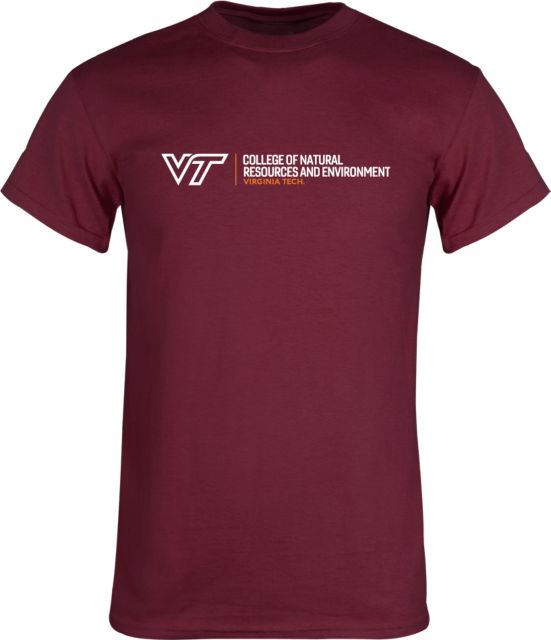 Virginia Tech T Shirt College of Natural Resources and Environment Horizontal - ONLINE ONLY