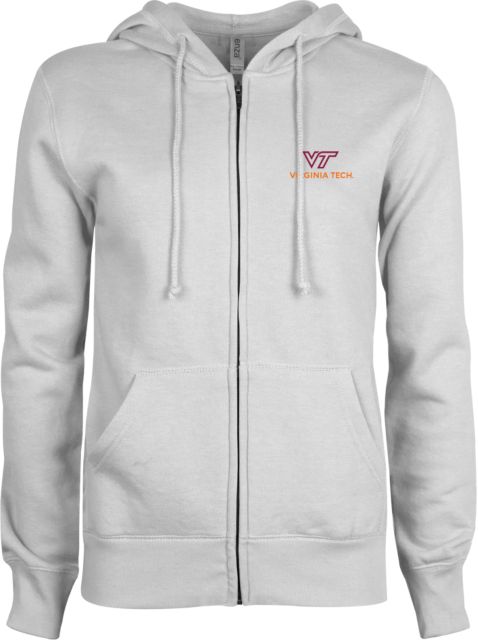 Virginia Tech ENZA Ladies Fleece Full Zip Hoodie Primary Institutional Mark - ONLINE ONLY
