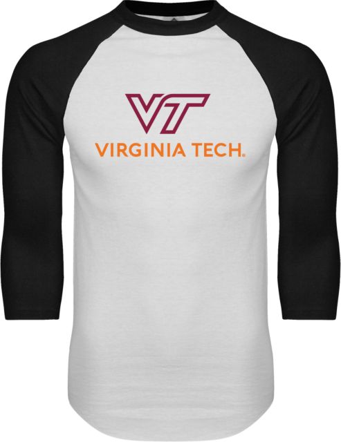Virginia Tech Raglan Baseball T Shirt Primary Institutional Mark - ONLINE ONLY