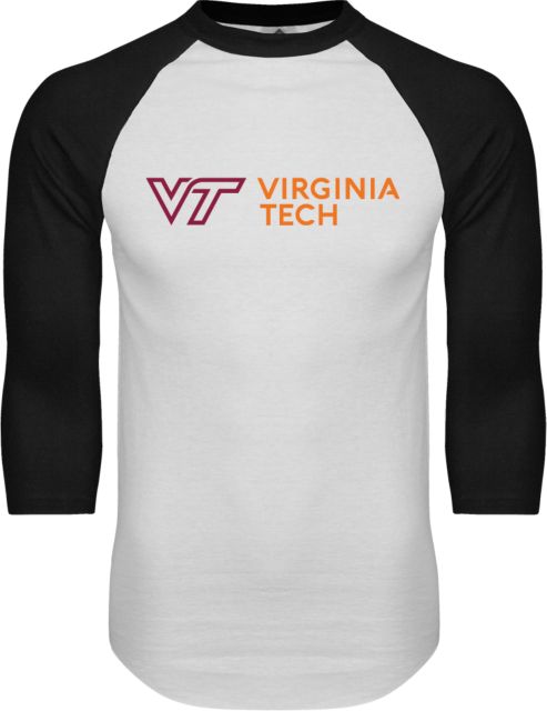 Virginia Tech Raglan Baseball T Shirt Primary Institutional Flat - ONLINE ONLY