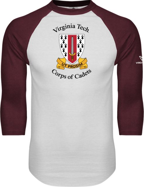 Virginia Tech Raglan Baseball T Shirt Corps of Cadets - ONLINE ONLY