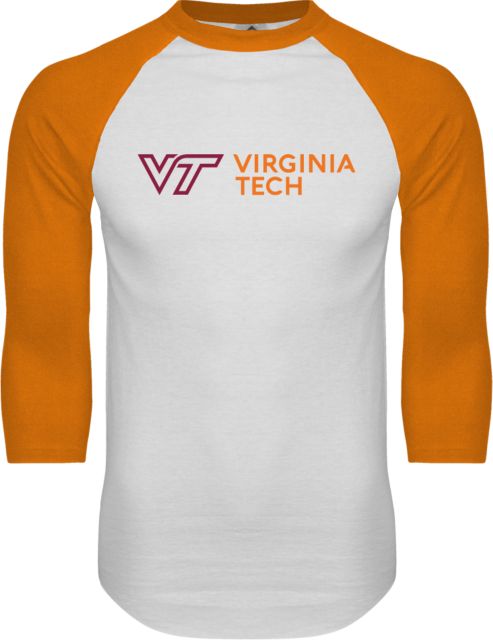 Virginia Tech Raglan Baseball T Shirt Primary Institutional Flat - ONLINE ONLY