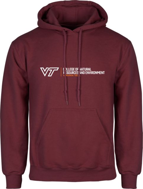 Virginia Tech Fleece Hoodie College of Natural Resources and Environment Horizontal - ONLINE ONLY