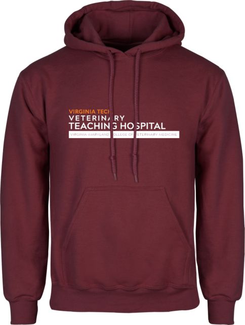 Virginia Tech Fleece Hoodie Veterinary Teaching Hospital Horizontal - ONLINE ONLY