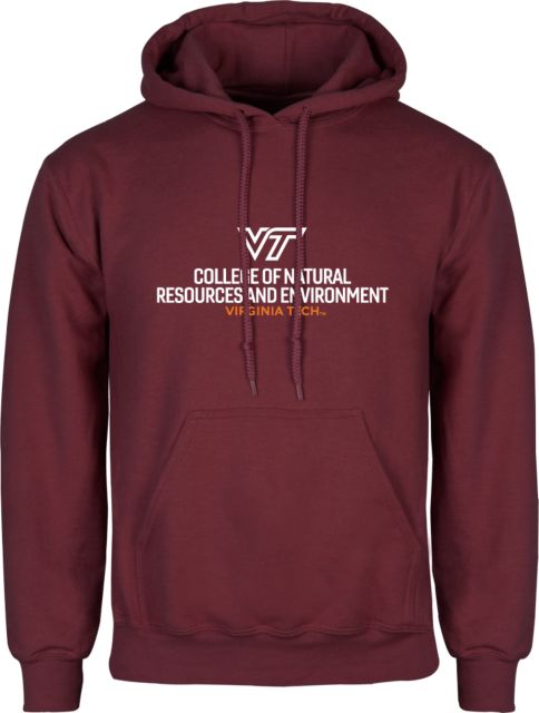 Virginia Tech Fleece Hoodie College of Natural Resources and Environment Vertical - ONLINE ONLY