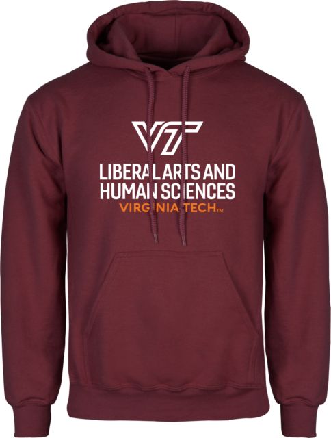 Virginia Tech Fleece Hoodie Liberal Arts and Human Sciences Vertical - ONLINE ONLY