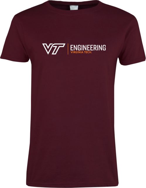 Virginia Tech Ladies T Shirt Engineering Horizontal - ONLINE ONLY