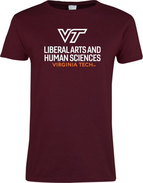Virginia Tech Ladies T Shirt Liberal Arts and Human Sciences Vertical - ONLINE ONLY