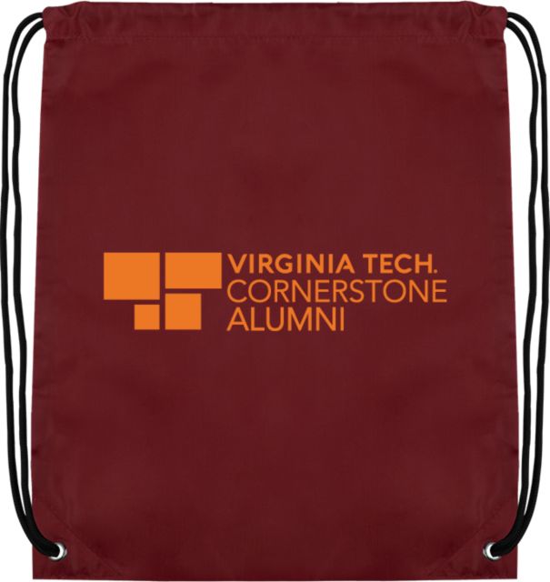 Virginia Tech Univ Drawstring Backpack Cornerstone Alumni Horizontal R