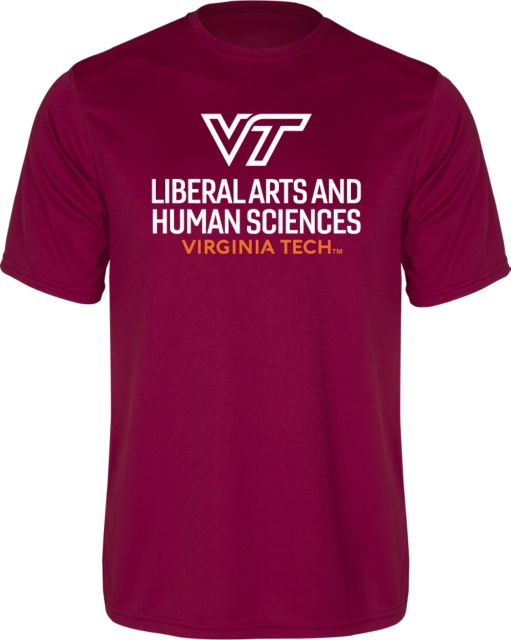 Virginia Tech Performance Tee Liberal Arts and Human Sciences Vertical - ONLINE ONLY