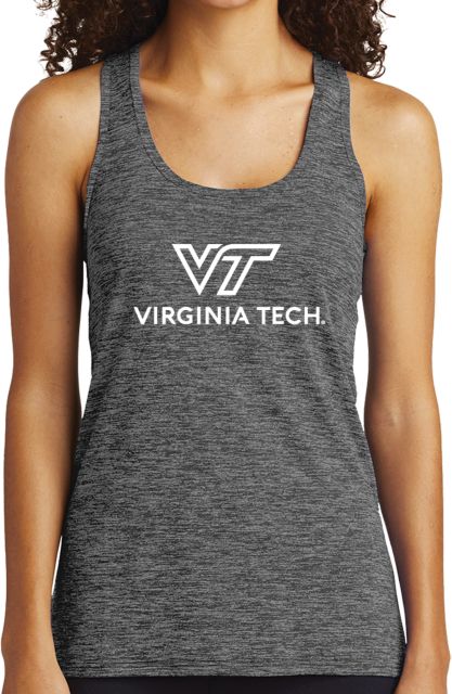 Virginia Tech Ladies Heather Performance Tank Primary Institutional Mark - ONLINE ONLY