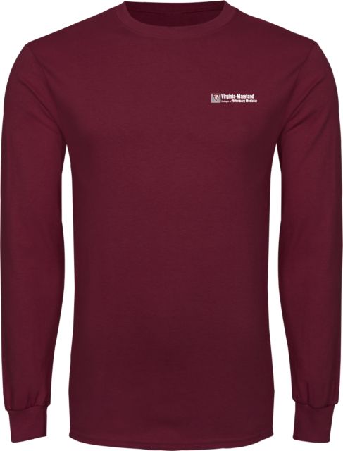 Virginia Tech Long Sleeve T Shirt Virginia-Maryland College of Veterinary Medicine Horizontal - ONLINE ONLY