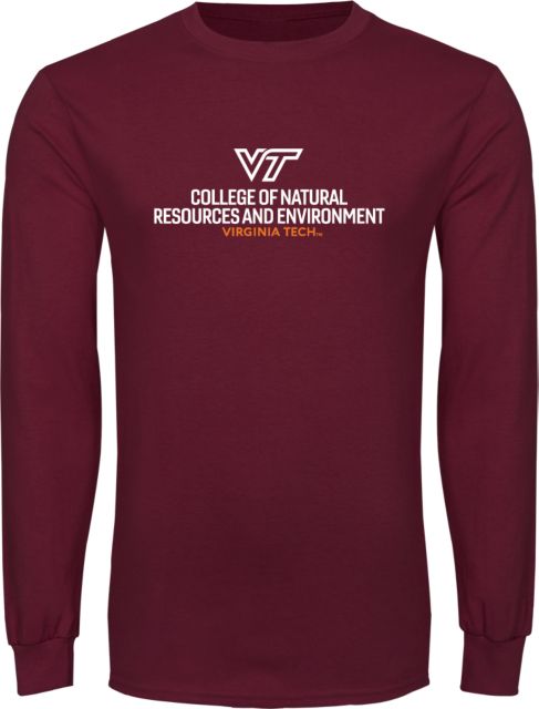 Virginia Tech Long Sleeve T Shirt College of Agriculture and Life Sciences Vertical - ONLINE ONLY
