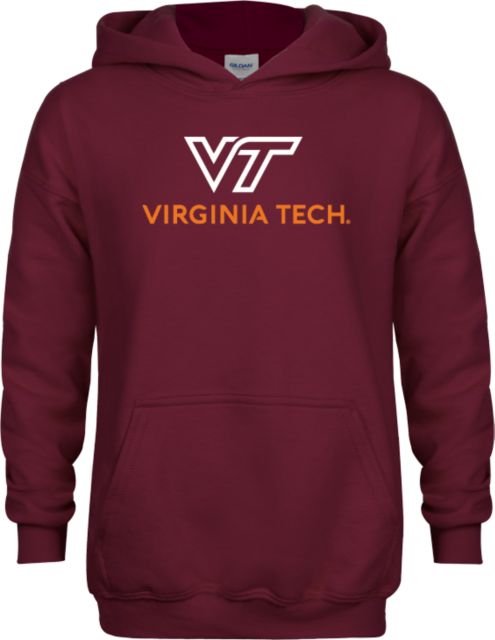Virginia Tech Univ Youth Fleece Hoodie Primary Institutional Mark - ONLINE ONLY