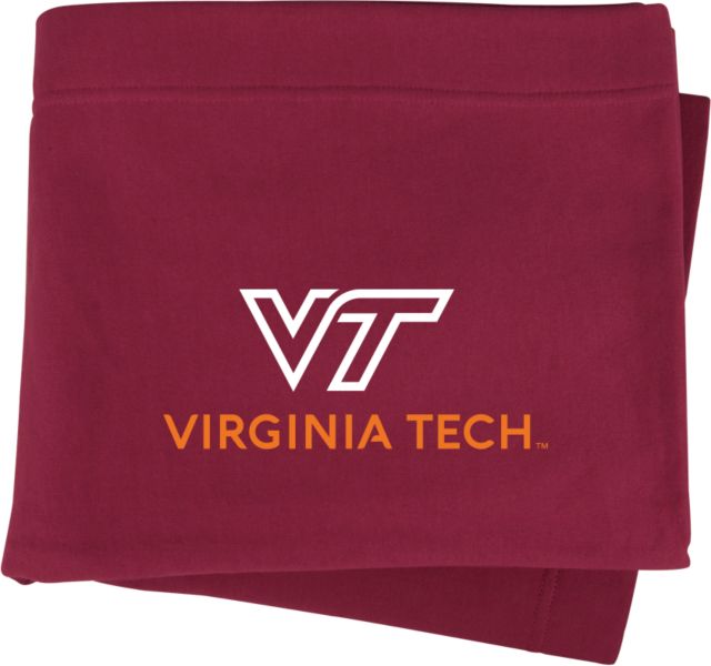 Virginia Tech Univ Sweatshirt Blanket Primary Institutional Mark TM - ONLINE ONLY