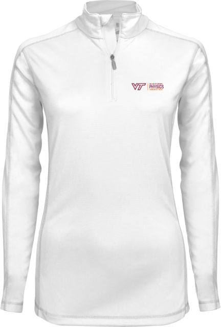 Virginia Tech Ladies Syntrel Interlock 1/4 Zip Physics Horizontal R - ONLINE ONLY