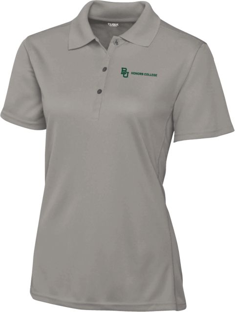 Baylor C&B Womens Clique Ice Pique Polo Honors College Simplified Horizontal - ONLINE ONLY