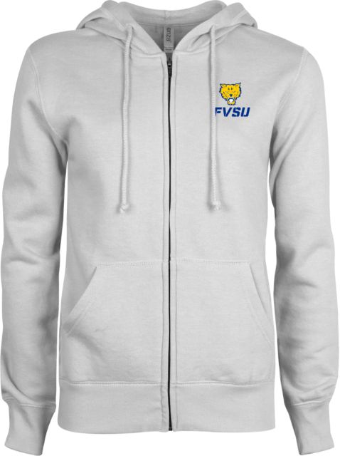 Fort Valley State ENZA Ladies Fleece Full Zip Hoodie Primary Mark - ONLINE ONLY