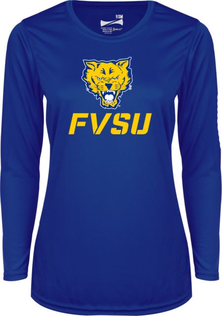 Fort Valley State Womens Performance Long Sleeve Shirt Primary Mark - ONLINE ONLY