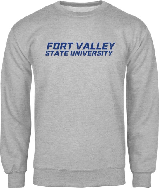 Fort Valley State Fleece Crew Wordmark - ONLINE ONLY