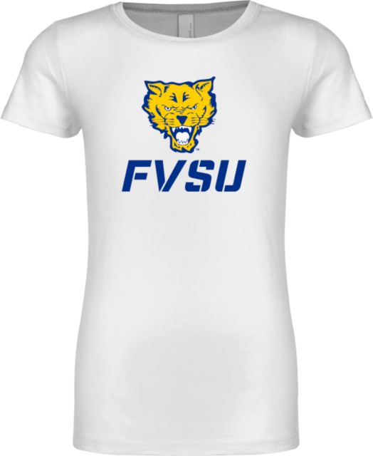 Fort Valley State Next Level Girls Fashion Fit T Shirt Primary Mark - ONLINE ONLY